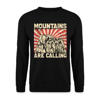 Montagnes de montagnes - Sweat-shirt Unisexe - noir - Devant - Alina (178cm) & Michal (187cm)