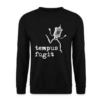 tempus fugit - Le temps fuit le latin - Sweat-shirt Unisexe - noir - Devant - Alina (178cm) & Michal (187cm)