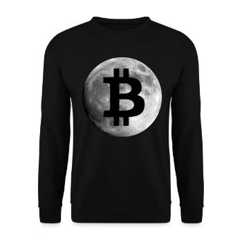Bitcoin Lune Cryptomonnaies - Sweat-shirt Unisexe - noir - Devant - Alina (178cm) & Michal (187cm)