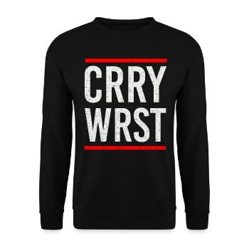 Currywurst design in HipHop Style - Unisex Sweatshirt - black - Front - Alina (178cm) & Michal (187cm)