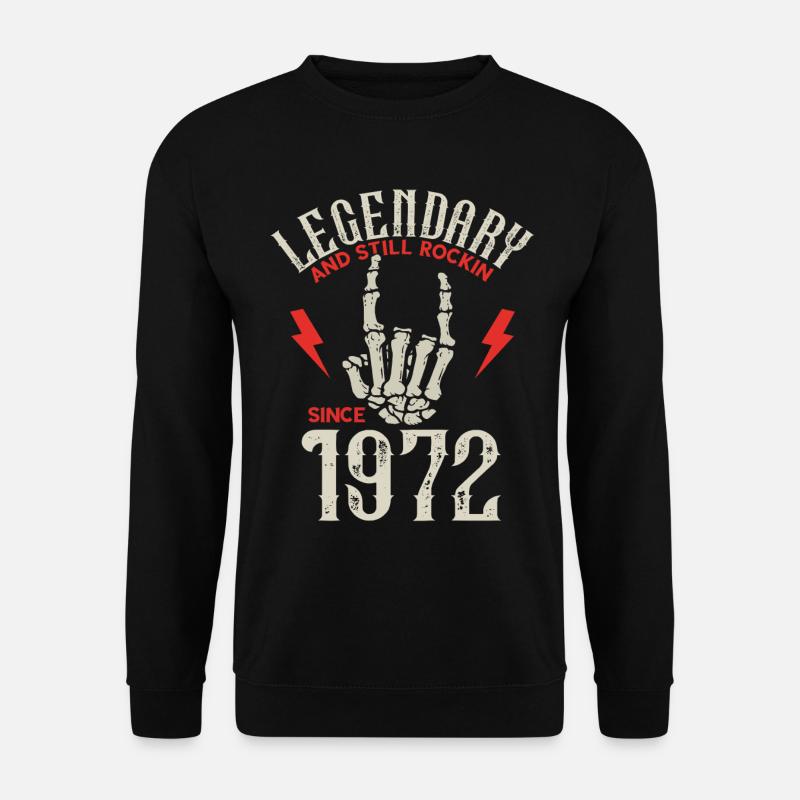 Legendär seit 1972 Jahrgang Geburtstag Geschenk - Unisex Pullover - Schwarz