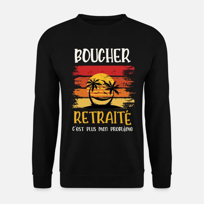 boucher retraité - Sweat-shirt Unisexe - noir