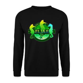 Elijah's birthday Elijah - Unisex Sweatshirt - black - Front - Alina (178cm) & Michal (187cm)