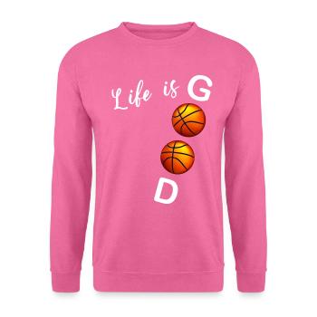 Basket Citation Basketball Homme Ou Femme - Sweat-shirt Unisexe - rose - Devant