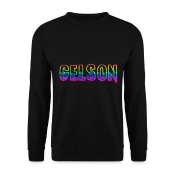 gelson rs arc-en-ciel - Sweat-shirt Unisexe - noir - Devant - Alina (178cm) & Michal (187cm)