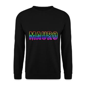 mauro rs arc-en-ciel - Sweat-shirt Unisexe - noir - Devant - Alina (178cm) & Michal (187cm)