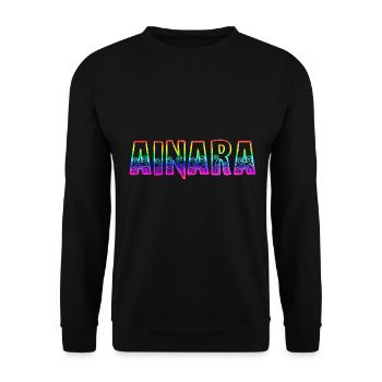 ainara rs rainbow - Unisex Sweatshirt - black - Front - Alina (178cm) & Michal (187cm)
