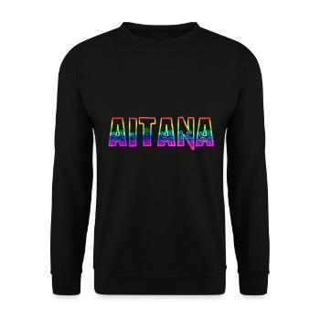 aitana rs arc-en-ciel - Sweat-shirt Unisexe - noir - Devant - Alina (178cm) & Michal (187cm)