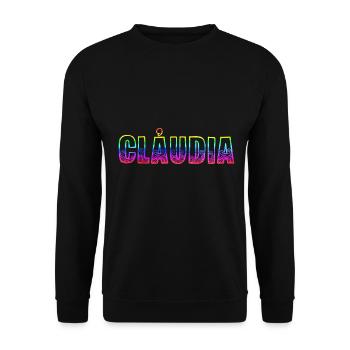 Claudia RS Arc-en-ciel - Sweat-shirt Unisexe - noir - Devant - Alina (178cm) & Michal (187cm)