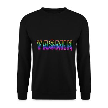 yasmin rs regenbogen - Unisex Pullover - Schwarz - Vorne - Alina (178cm) & Michal (187cm)