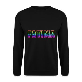 fatima rs regenbogen - Unisex Pullover - Schwarz - Vorne - Alina (178cm) & Michal (187cm)