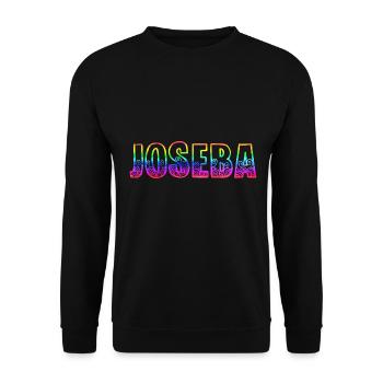 joseba rs regenbogen - Unisex Pullover - Schwarz - Vorne - Alina (178cm) & Michal (187cm)