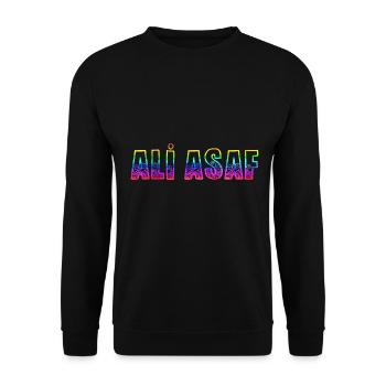 ali asaf rs regenbogen - Unisex Pullover - Schwarz - Vorne - Alina (178cm) & Michal (187cm)