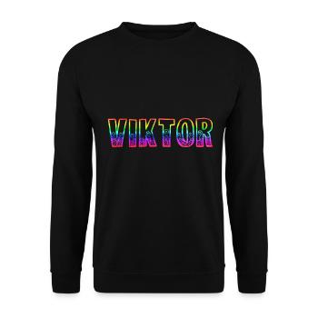 viktor rs rainbow - Unisex Sweatshirt - black - Front - Alina (178cm) & Michal (187cm)