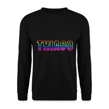 Thiago RS Arc-en-ciel - Sweat-shirt Unisexe - noir - Devant - Alina (178cm) & Michal (187cm)