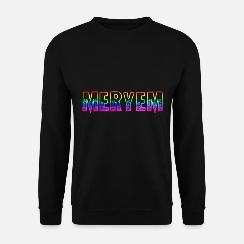 meryem rs regenbogen - Unisex Pullover - Schwarz