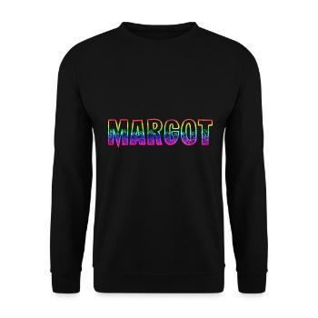 margot rs arc-en-ciel - Sweat-shirt Unisexe - noir - Devant - Alina (178cm) & Michal (187cm)