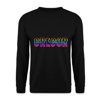 gregor rs rainbow - Unisex Sweatshirt - black - Front - Alina (178cm) & Michal (187cm)