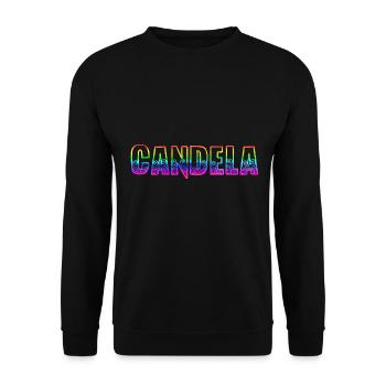 candela rs regenbogen - Unisex Pullover - Schwarz - Vorne - Alina (178cm) & Michal (187cm)