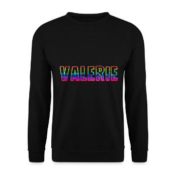valérie rs arc-en-ciel - Sweat-shirt Unisexe - noir - Devant - Alina (178cm) & Michal (187cm)