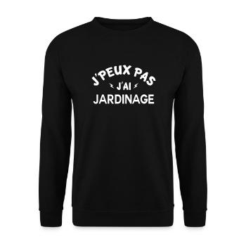 J'peux pas j'ai jardinage - Sweat-shirt Unisexe - noir - Devant - Alina (178cm) & Michal (187cm)