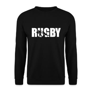 Rugby - Unisex Pullover - Schwarz - Vorne - Alina (178cm) & Michal (187cm)