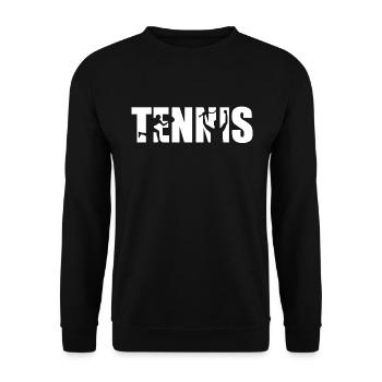 tennis tee shirt - Unisex Sweatshirt - black - Front - Alina (178cm) & Michal (187cm)