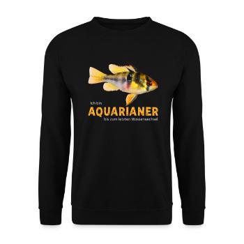 Ich bin Aquarianer... - Unisex Pullover - Schwarz - Vorne - Alina (178cm) & Michal (187cm)