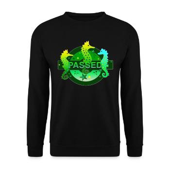 passed swimmer swimmer - Unisex Sweatshirt - black - Front - Alina (178cm) & Michal (187cm)