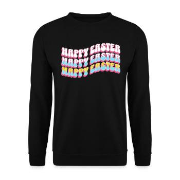 Easter gift idea, Easter gift for man & woman - Unisex Sweatshirt - black - Front - Alina (178cm) & Michal (187cm)