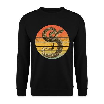 Diamond rattlesnake Crotalus Adamanteus - Unisex Sweatshirt - black - Front - Alina (178cm) & Michal (187cm)