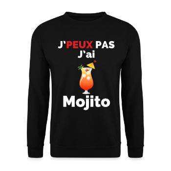 Ich kann keinen Mojito haben - Unisex Pullover - Schwarz - Vorne - Alina (178cm) & Michal (187cm)