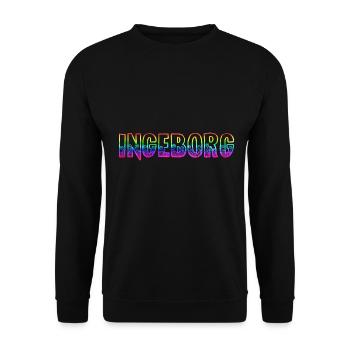 ingeborg rs regenbogen - Unisex Pullover - Schwarz - Vorne - Alina (178cm) & Michal (187cm)