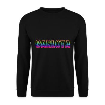 carlota rs arc-en-ciel - Sweat-shirt Unisexe - noir - Devant - Alina (178cm) & Michal (187cm)
