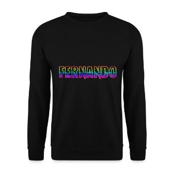fernando rs regenbogen - Unisex Pullover - Schwarz - Vorne - Alina (178cm) & Michal (187cm)