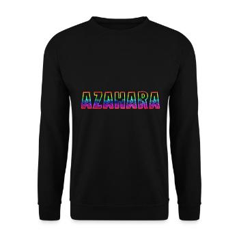 azahara rs regenbogen - Unisex Pullover - Schwarz - Vorne - Alina (178cm) & Michal (187cm)