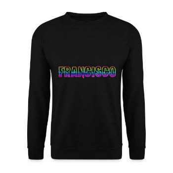 Francisco RS Arc-en-ciel - Sweat-shirt Unisexe - noir - Devant - Alina (178cm) & Michal (187cm)
