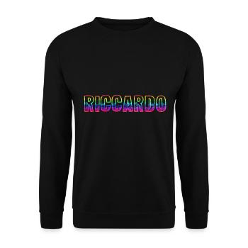 riccardo rs arc-en-ciel - Sweat-shirt Unisexe - noir - Devant - Alina (178cm) & Michal (187cm)