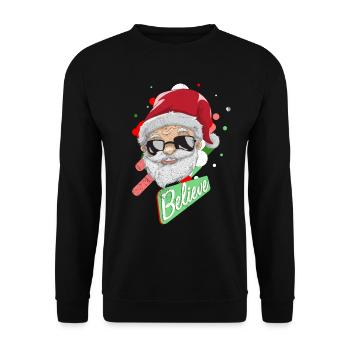 Santa Claus - Unisex Sweatshirt - black - Front - Alina (178cm) & Michal (187cm)