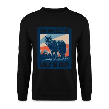 Wolf Werwolf - Unisex Pullover - Schwarz - Vorne - Alina (178cm) & Michal (187cm)