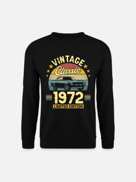 Jahrgang 1972 Original Jubiläum 50 Jahre - Unisex Pullover - Schwarz