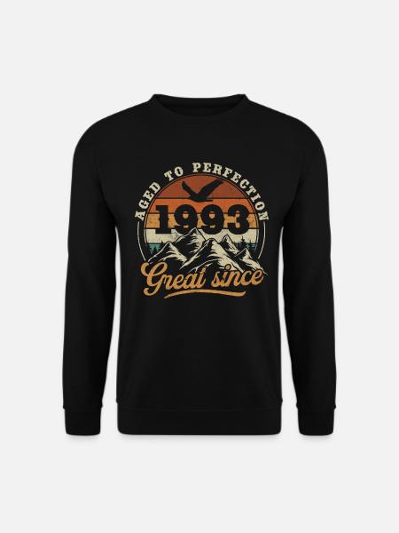 Vintage 1993 Vintage Anniversaire Rétro - Sweat-shirt Unisexe - noir