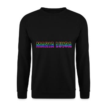 maria luisa rs regenbogen - Unisex Pullover - Schwarz - Vorne - Alina (178cm) & Michal (187cm)