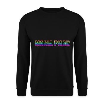 maria pilar rs regenbogen - Unisex Pullover - Schwarz - Vorne - Alina (178cm) & Michal (187cm)