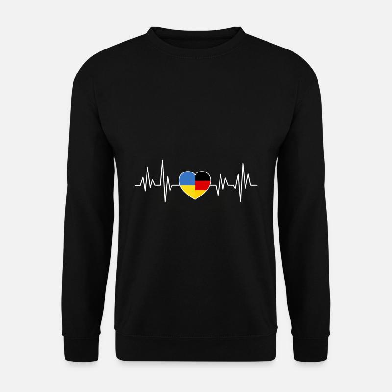 Ukraine Germany Flag Two Countries - Unisex Sweatshirt - black