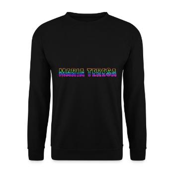 maria teresa rs regenbogen - Unisex Pullover - Schwarz - Vorne - Alina (178cm) & Michal (187cm)