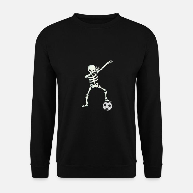 Fußball Skelett dab - Unisex Pullover - Schwarz