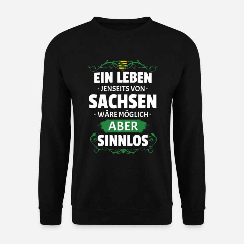 SINNLOS - SACHSEN - Unisex Pullover - Schwarz