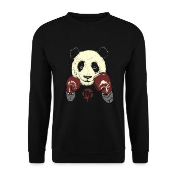 panda - Sweat-shirt Unisexe - noir - Devant - Alina (178cm) & Michal (187cm)
