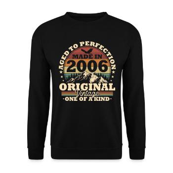 Original 2006 vintage vintage cadeau d’anniversaire - Sweat-shirt Unisexe - noir - Devant - Alina (178cm) & Michal (187cm)